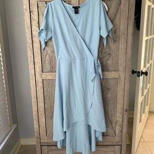 Baby blue wrap dress